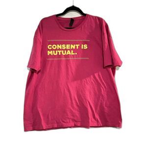Gildan Consent is Mutual Softstyle Pink T-Shirt